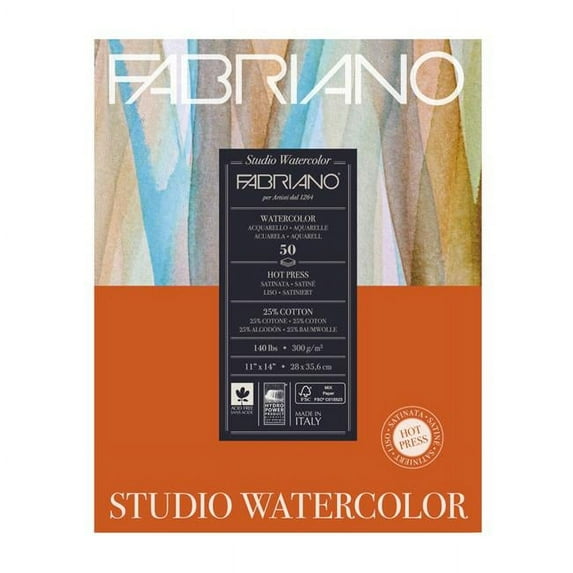 Savoir-Faire Fabriano Studio Watercolor Hot Press Pad - 50 Sheets - 11 x 14 in.