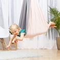thumbnail image 1 of Savoiz - Therapy Swing for Kids - Durable, Adjustable & Easy Install - Suitable for Indoor/Outdoor Use - Soothing for Sensory Processing Disorder & Special Needs - Pink/Light Grey, 1 of 5