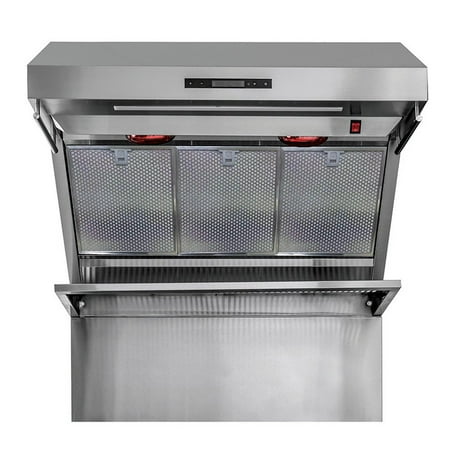Forno Appliances - 36 inches - Externally Vented - Wall Range Hood - Silver