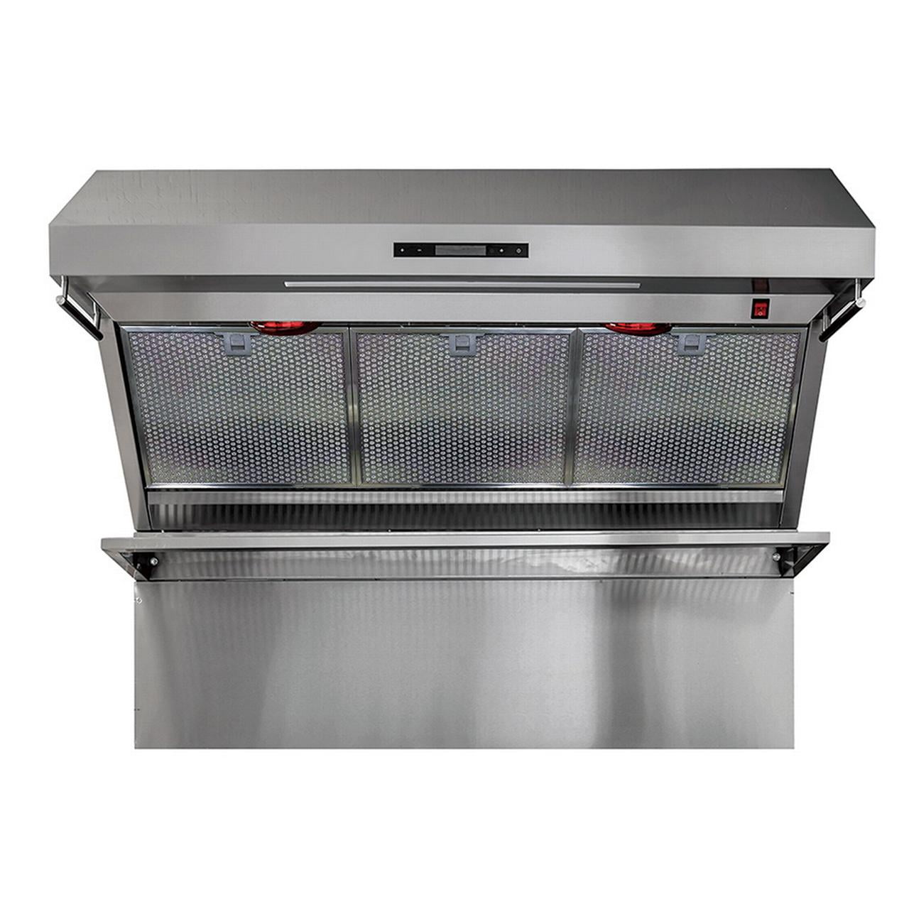 Savona 48" Stainless Steel Wall Mount Range Hood with Hybrid Filters