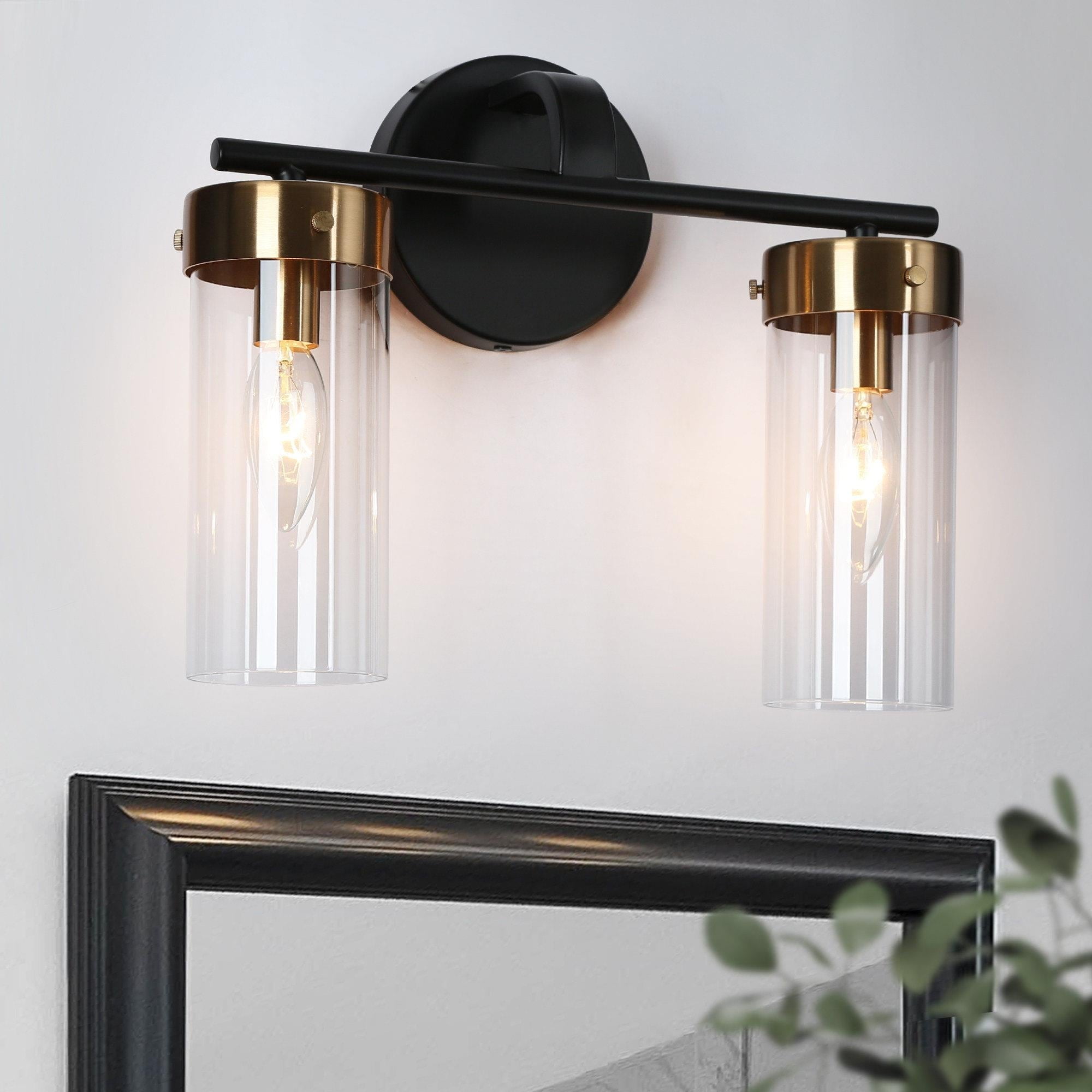 Savonnerie Modern Black Gold 1/2/3/4-Light Linear Bathroom Vanity Light ...