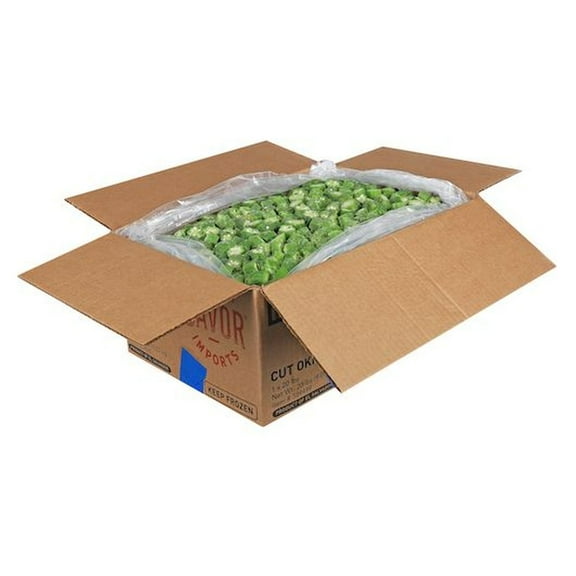 Savor Brands Cut Okra, 20 Pound