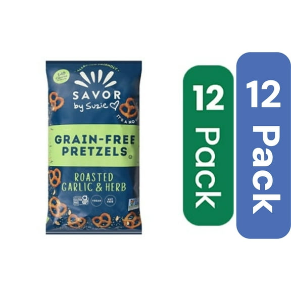 Savor By Suzie Garlic Herb Grain-Free Pretzels 5 oz (Pack Of 12)