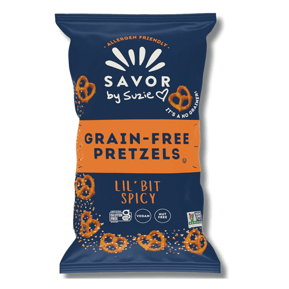 Savor By Suzie Grain-Free Pretzels -Lil Bit Spicy 5oz Bag