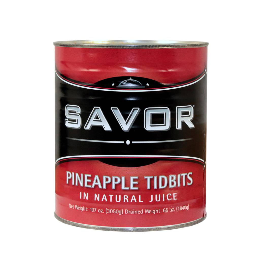Savor Imports Canned Fruit Pineapple Tidbit Juice Case 10can (PACK OF 6)