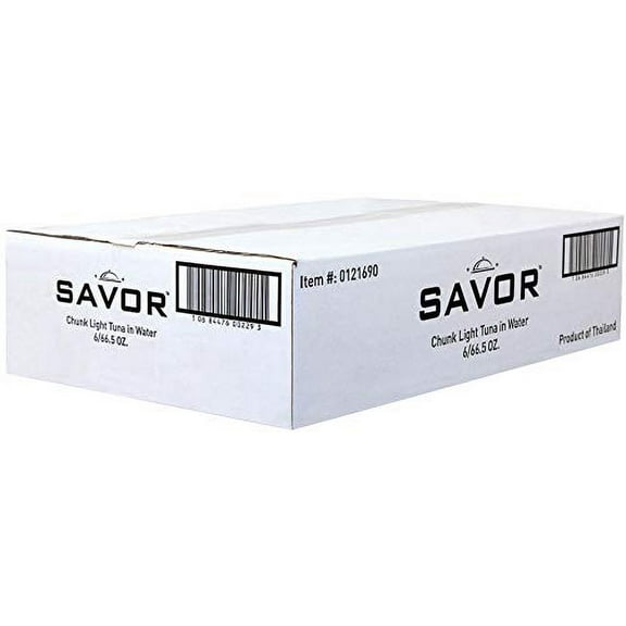 Savor Imports Chunk Light Skipjack Tuna, 66.5 Ounce - 6 per case.