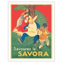 Savor Savora (Savourez la Savora) Mustard-Based Condiment - Vintage French Advertising Poster by Leonetto Cappiello c.1930 - Fine Art Matte Paper Print (Unframed) 11x14in