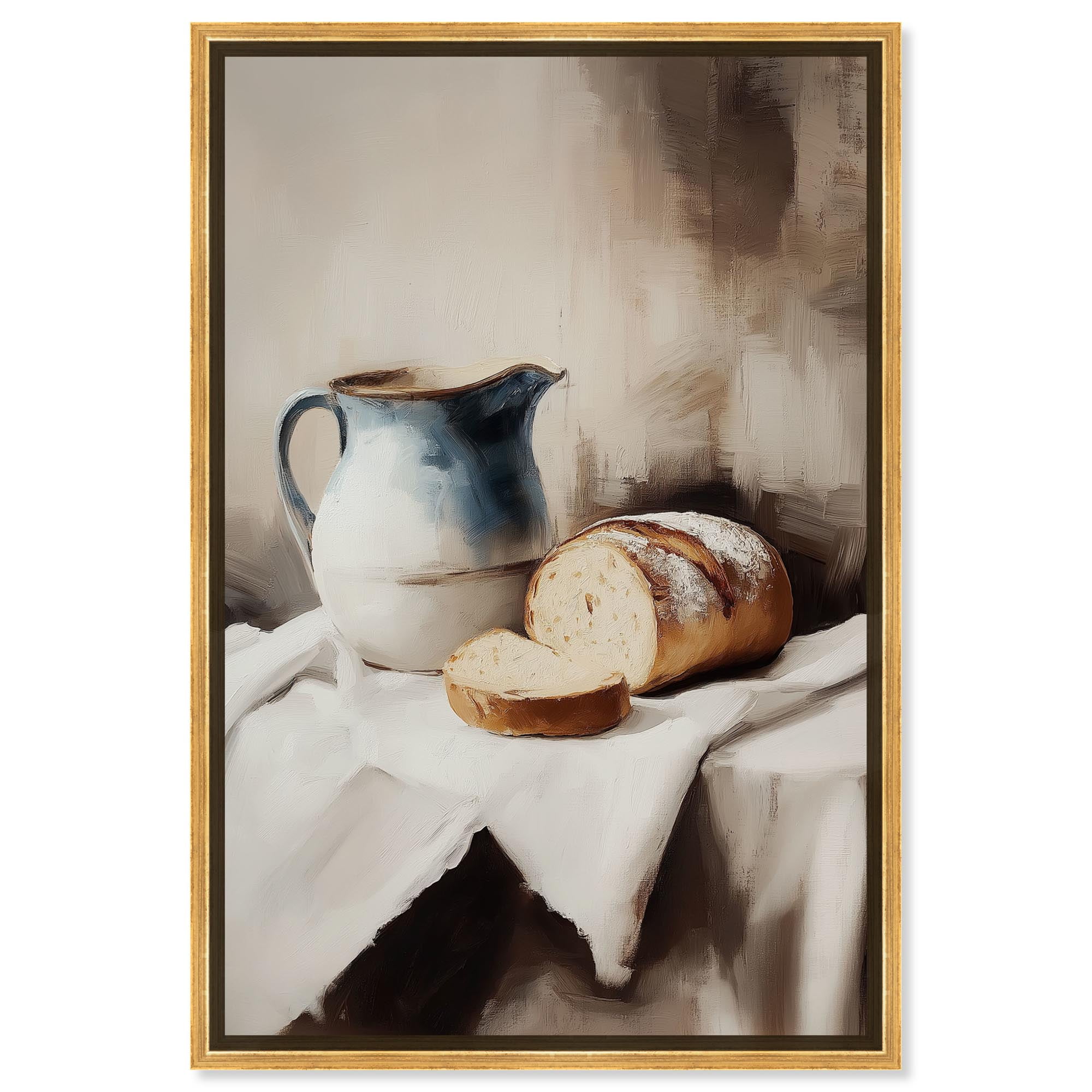 Savor & Steam Canvas Farmhouse Floral Art by Art Remedy, Gold Frame, 20 ...