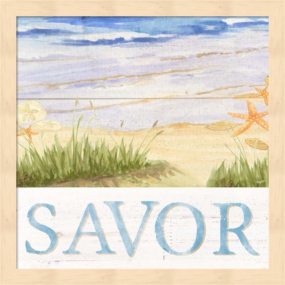 Savor the Sea III by Tara Reed, Framed Wall Art, 13.25W x 13.25H