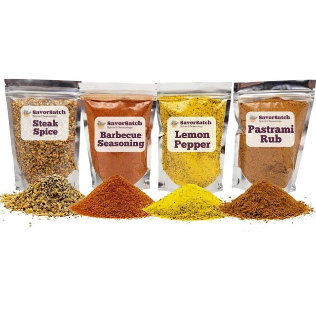 SavorSatch Spices & Seasoning MSF2 Sampler Gift Set Includes BBQ Rub