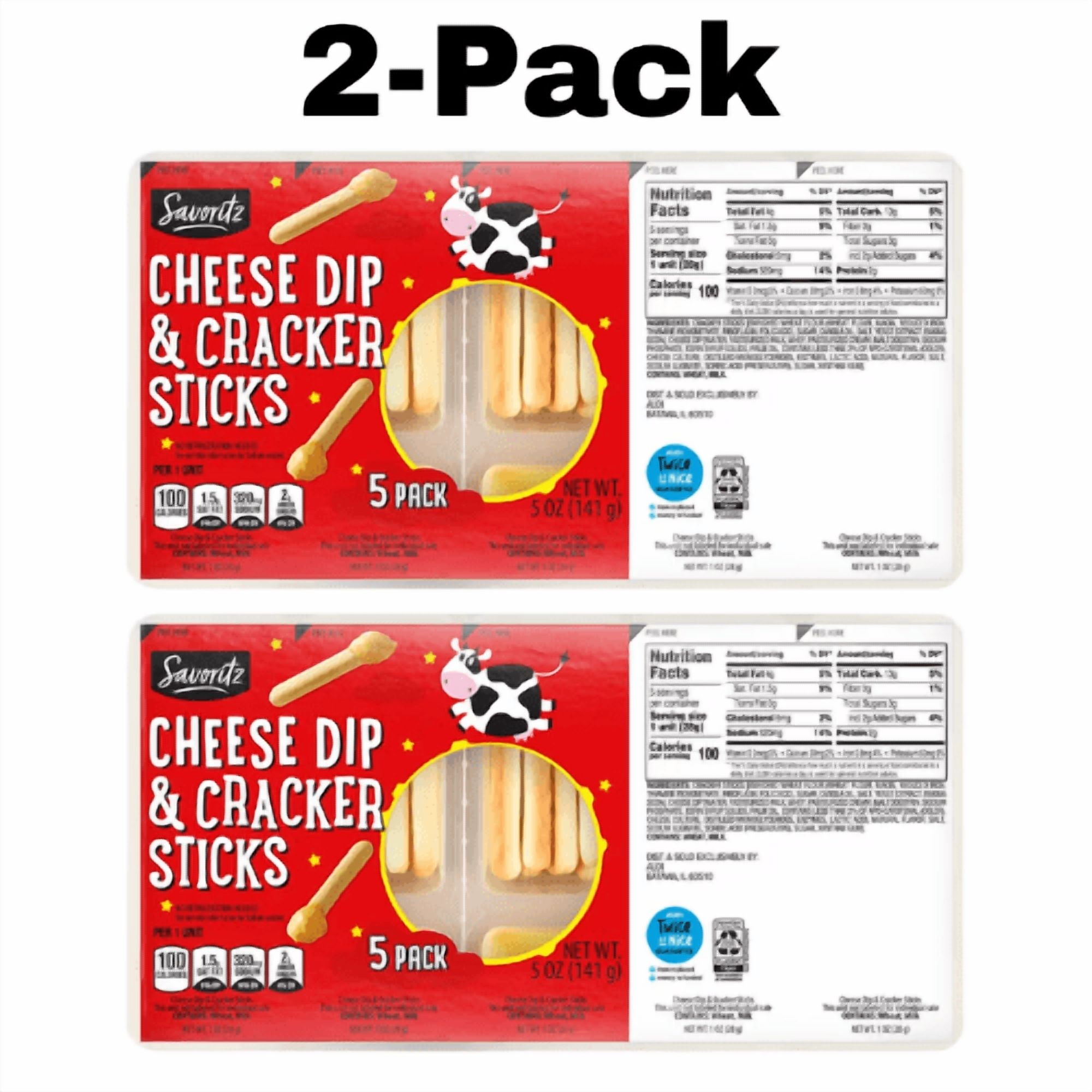 Savoritz Cheese Dip & Cracker Sticks 2-Pack 5 oz - Walmart.com