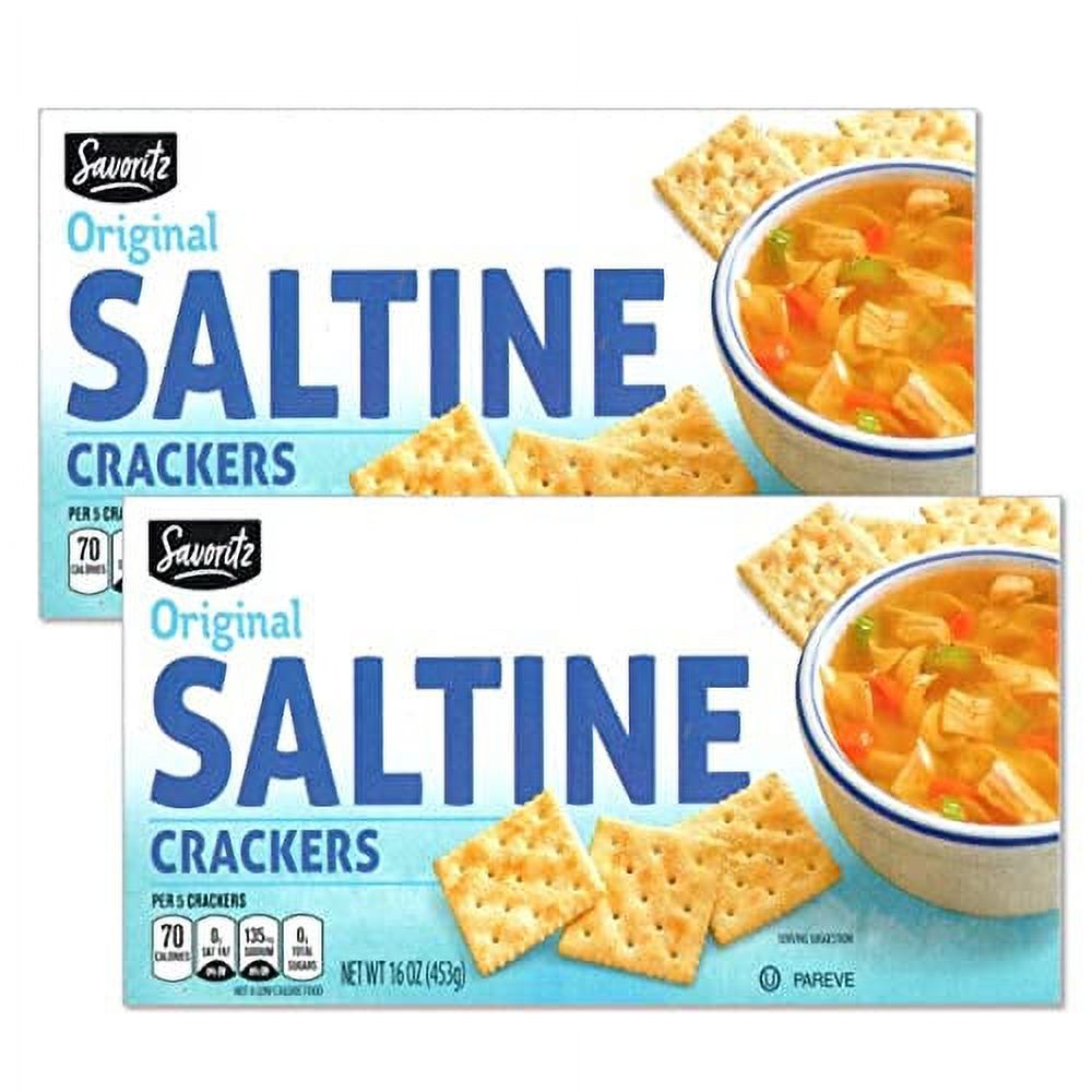 Savoritz Original Saltine Crackers 16Oz 454G (Two Boxes)