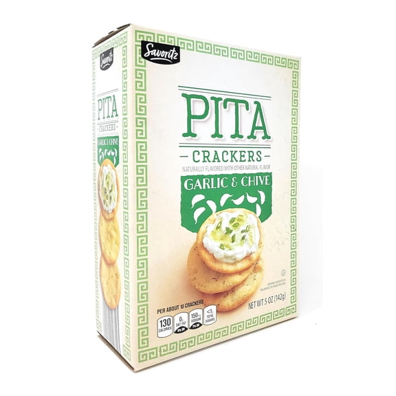 Savoritz Pita Crackers Garlic & Chive 5 oz