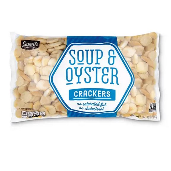 Savoritz Soup & Oyster Crackers : 10 Oz : No Saturated Fat : No Cholesterol