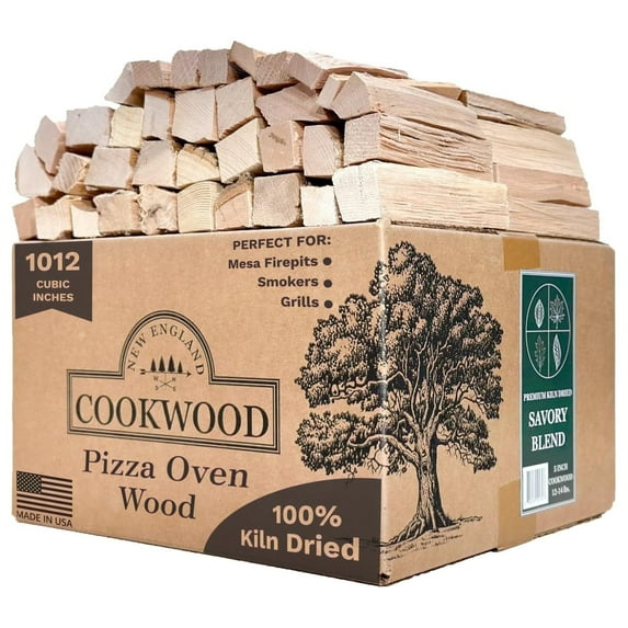 15lbs. Pizza Oven Wood for Wood Fired Oven, Hardwood Blend: Oak, Maple, Beech. 1,000 Cubic inches; ~5" Kiln Dried Firewood for Ooni Pizza Ovens