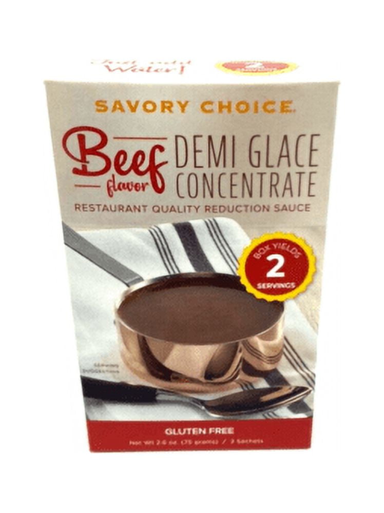 Savory Choice Beef Demi Glace Reduction Sauce 2.6 oz Pack of 3