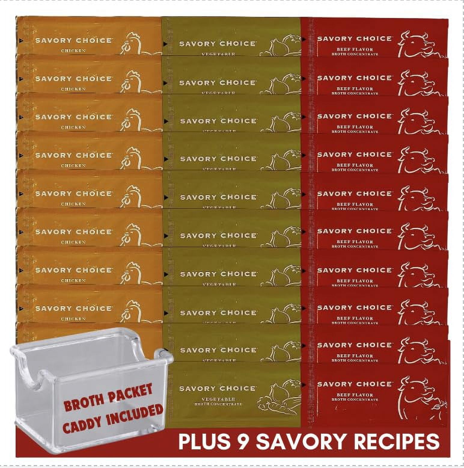 Savory Choice Reduced Sodium Broth Concentrate Variety Pack 10 Each