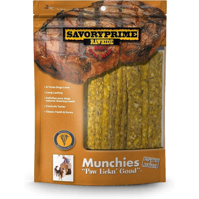 12-pack Savory Prime Munchie Strips Chicken - Rawhide Dog Treats