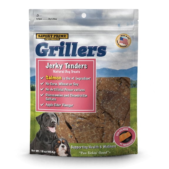 Savory Prime Grillers Delicious Jerky Tenders Dog Treats 16 oz