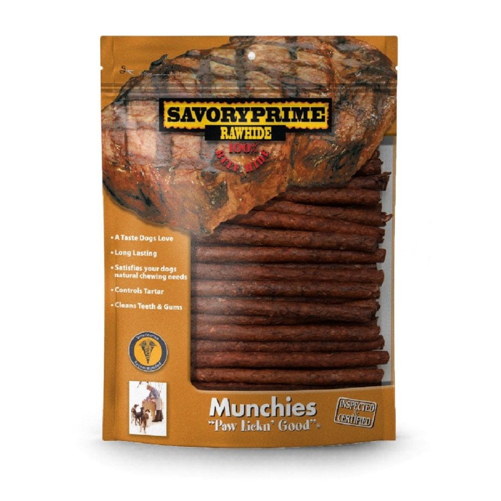 Savory Prime Munchie Sticks Dog Treat Beef, 5 in, 100 ct