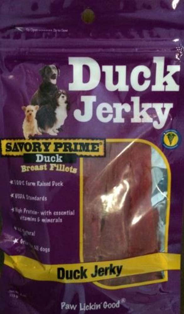 Savory Prime Natural Duck Jerky For Dogs - 48oz High-Protein Treat, Made From 100% Duck Breast, Soy & Gluten Free