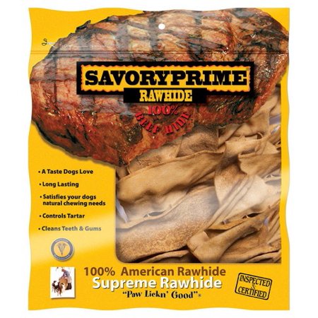 Savory Prime Rawhide Chips Chicken 2"x6" 1lb. Bag