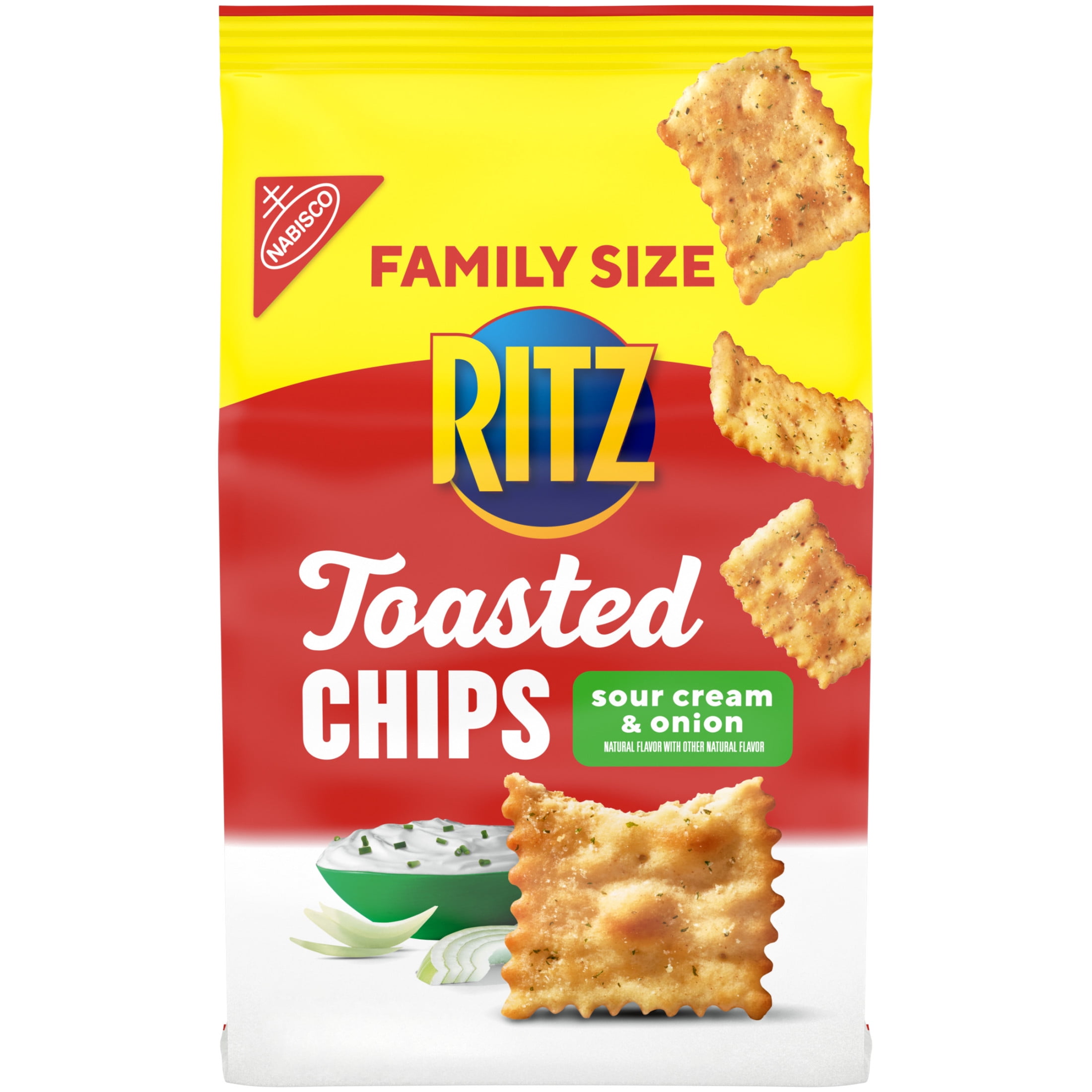 Snap Ed Ritz RITZ Sour Cream & Onion Toasted Chips, Family Size, 11.4 oz - Walmart ...