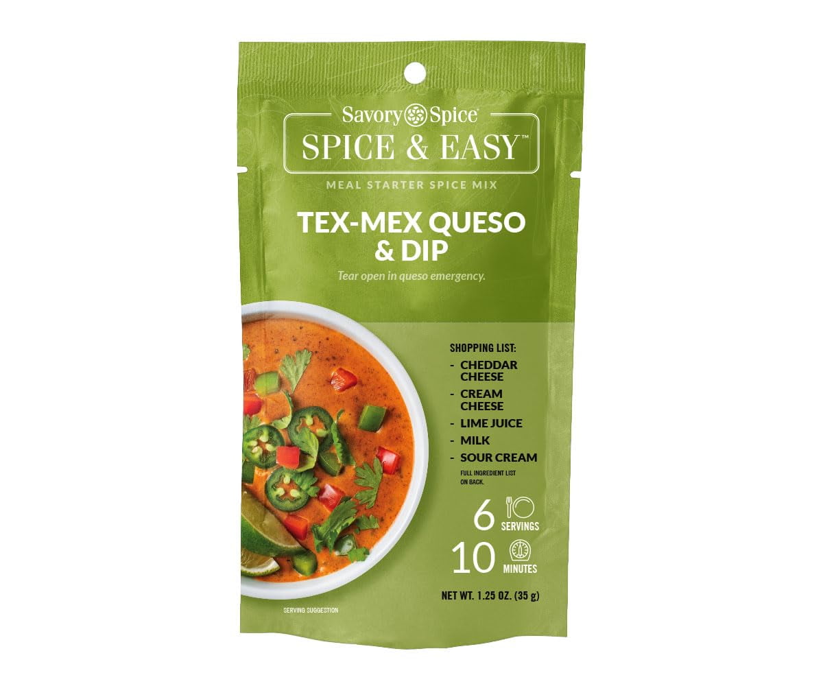 Savory Spice TexMex Queso AIF4 & Dip Spice & Easy Meal Starter Spice