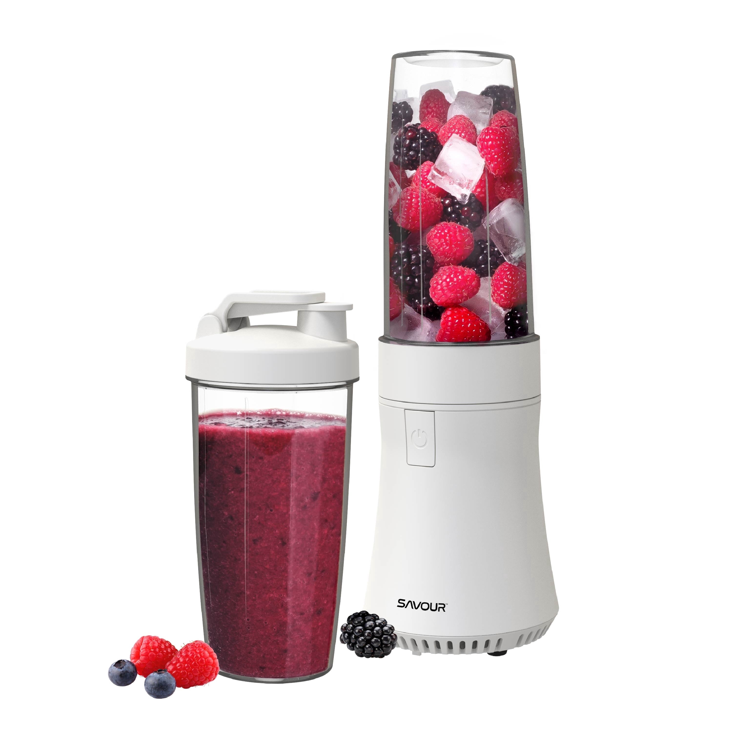 Savour by Tzumi 300W Mini Smoothie Blender – 18oz. Countertop Mini Blender for Smoothies, Sauces, Cocktails and More