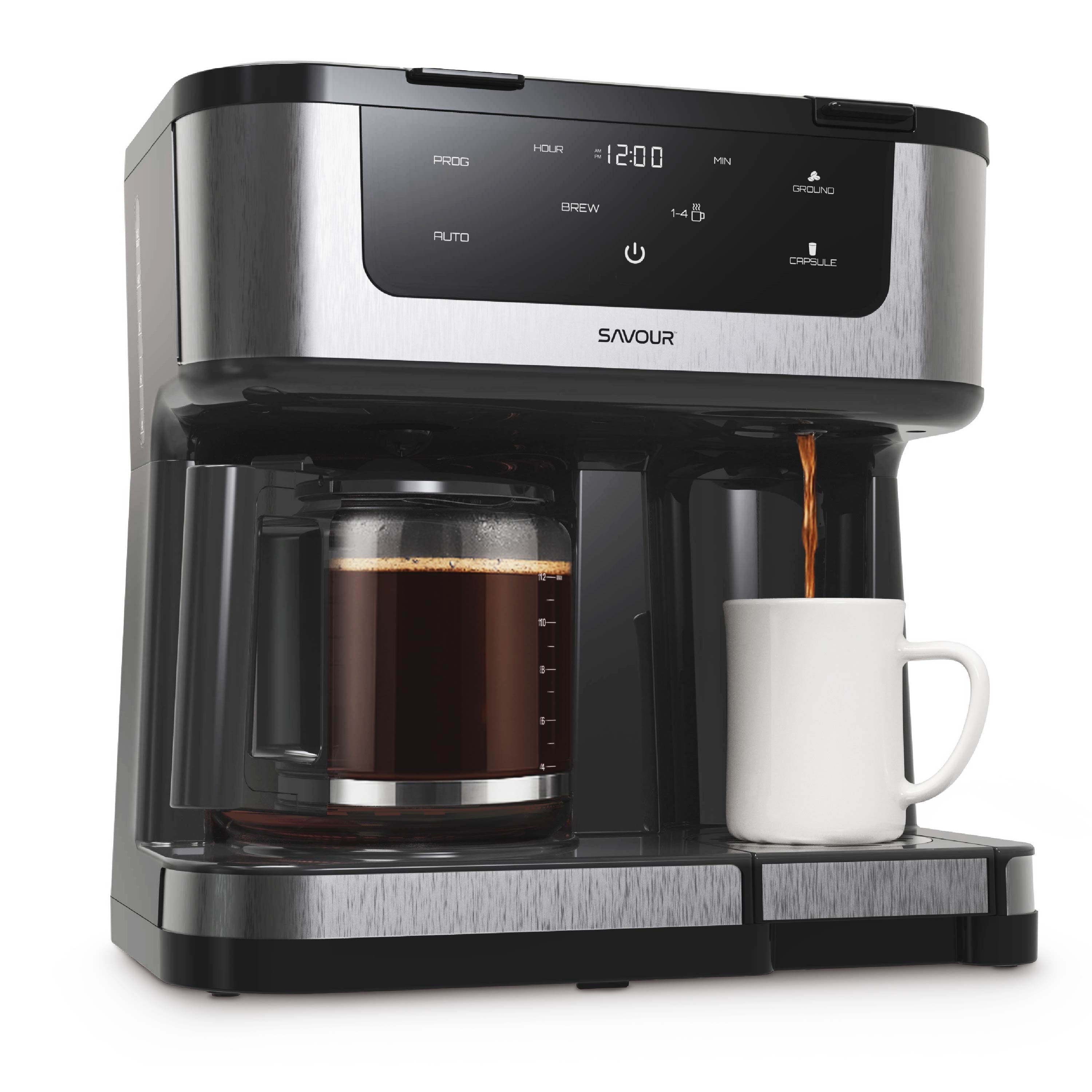 Walmart Black Friday Deals 2025 Savour Dual Coffee Maker, 12-Cup
