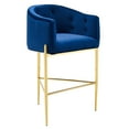 thumbnail image 1 of Savour Tufted Performance Velvet Bar Stool Navy, 1 of 6
