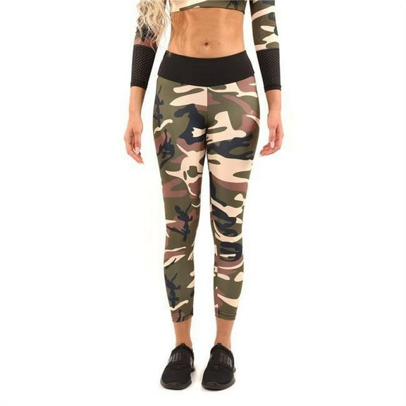 Virginia Camouflage Leggings - Brown/Green - Large