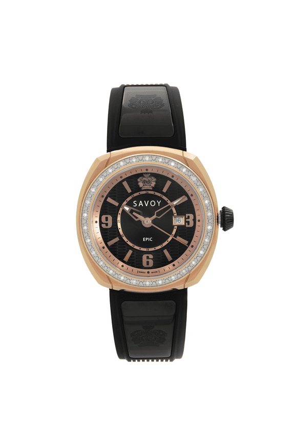 Epic 36mm Steel Diamonds Black Dial Quartz Ladies Watch G4004J.02A.RB04