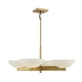 thumbnail image 1 of 4 Light Chandelier In Mid-Century Modern Style-11 Inches Tall And 30 Inches Wide-Warm Brass Finish Savoy House 1-1613-4-322, 1 of 5