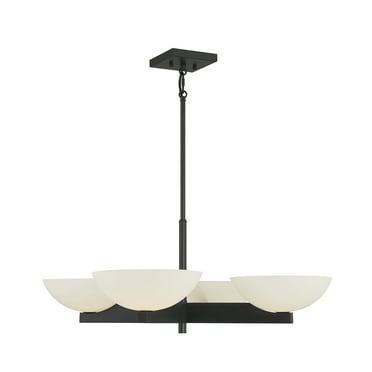 4 Light Chandelier In Mid-Century Modern Style-11 Inches Tall And 30 Inches Wide-Matte Black Finish Savoy House 1-1613-4-89