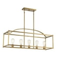 thumbnail image 1 of Warm Brass Five Light Linear Chandelier from the Palladian Collection, 1 of 6