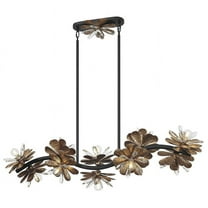 1-1963-10-18-Savoy House-Giselle - 10 Light Linear Chandelier In Modern Style-12.75 Inches Tall and 10.5 Inches Wide