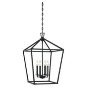 Savoy House 1-321-4-89 Townsend 4 Light Foyer Pendant in a Matte Black Finish (17" W x 26" H)