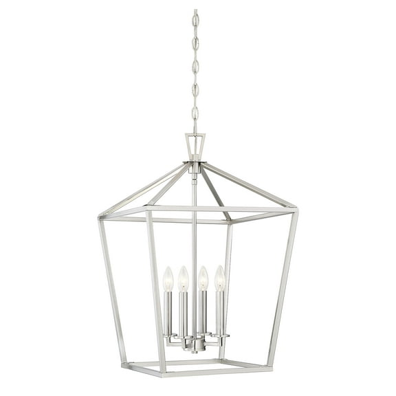 Savoy House 1-321-4-SN Townsend 4 Light Foyer Pendant in a Satin Nickel Finish (17" W x 26" H)