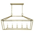 thumbnail image 1 of Savoy House 1-324-5-322 Townsend 5 Light Linear Chandelier in a Warm Brass Finish (44" W x 23.5" H), 1 of 5