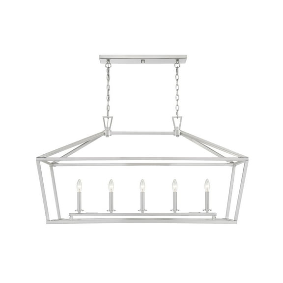 Savoy House 1-324-5-SN Townsend 5 Light Linear Chandelier in a Satin Nickel Finish (44" W x 23.5" H)