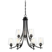 Savoy House 1-4033-9-BK Octave 9 Light Chandelier in a Black Finish (28" H x 30" W)