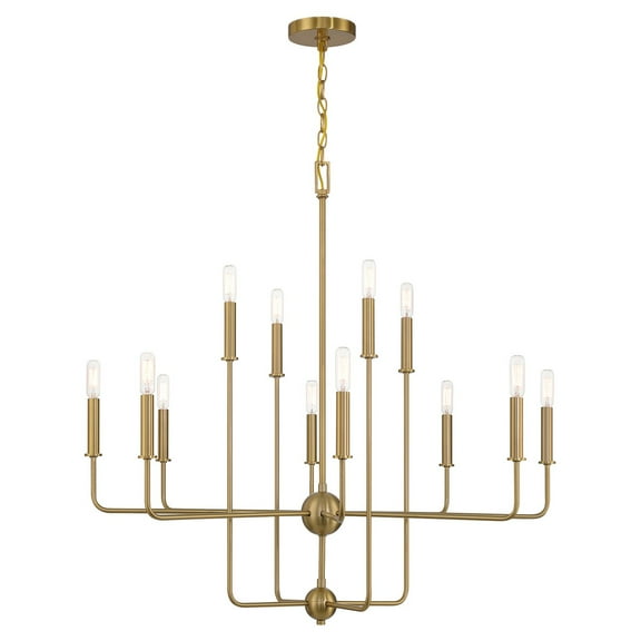 Avondale 12-Light Chandelier in Warm Brass