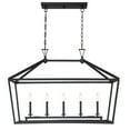 thumbnail image 1 of Matte Black Five Light Linear Chandelier from the Townsend Collection, 1 of 5