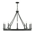 thumbnail image 1 of Matte Black Ten Light Chandelier from the Seville Collection, 1 of 6