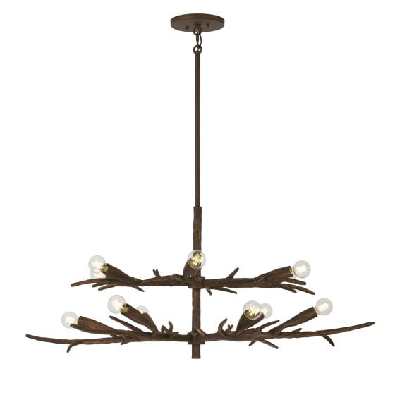 Savoy House - 1-5398-12-105 - Palisades 12-Light Chandelier in Bark by Breegan Jane