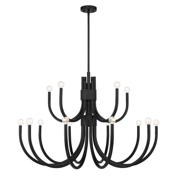 Sorrento 15-Light Chandelier in Matte Black