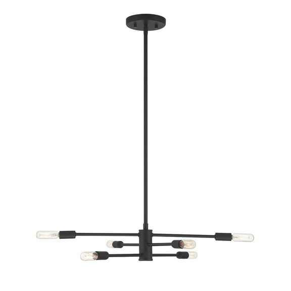 Lyrique 6-Light Chandelier in Matte Black