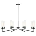 thumbnail image 1 of Matte Black Eight Light Chandelier from the Baker Collection, 1 of 1