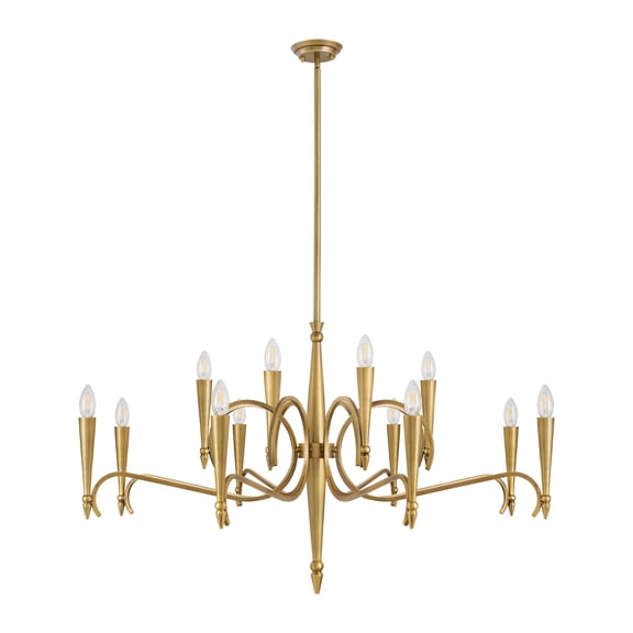 Tremont 12-Light Chandelier in Riviera Brass